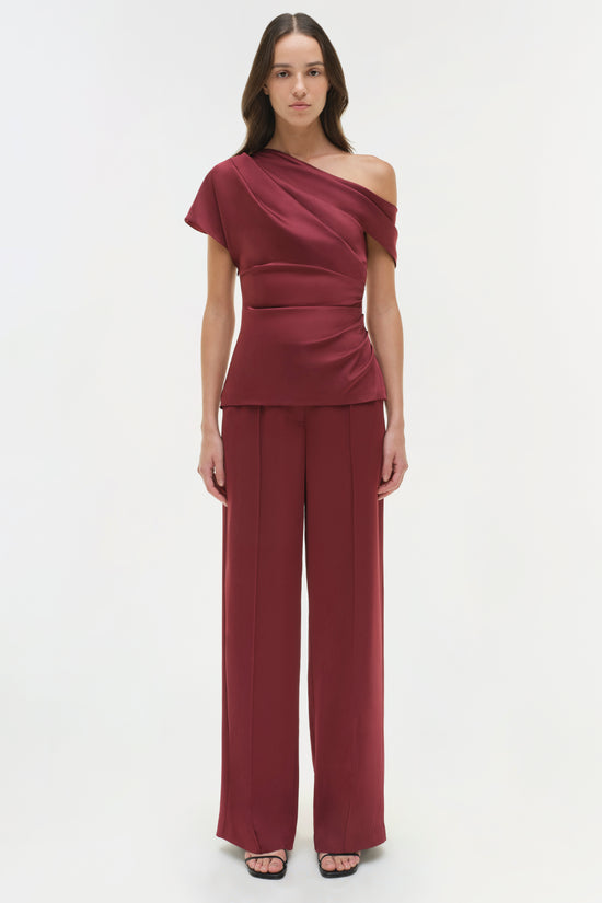 Phoebe Draped Satin Top