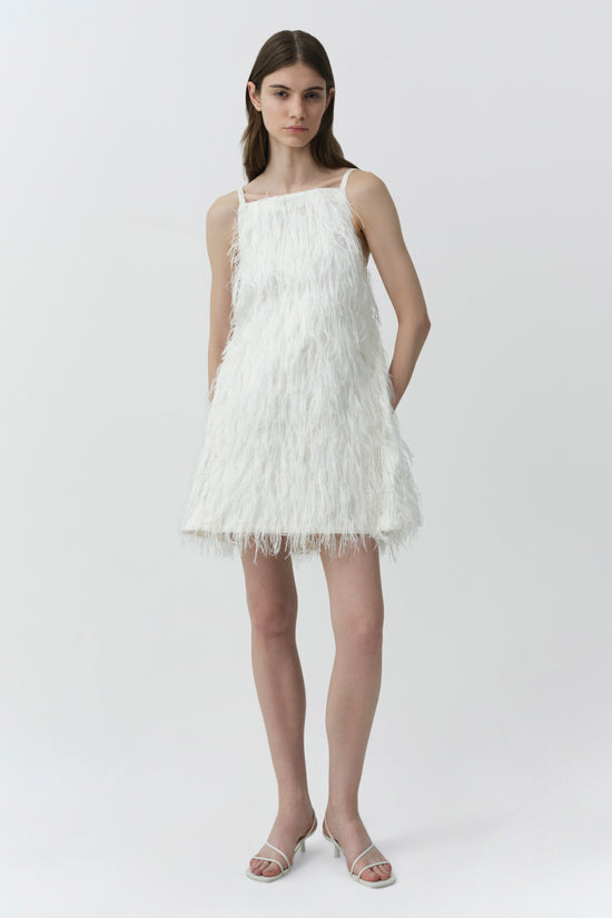 Kalla Fringe Jacquard Mini Dress