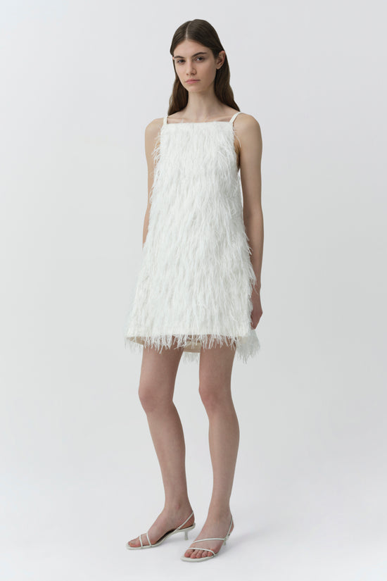 Kalla Fringe Jacquard Mini Dress