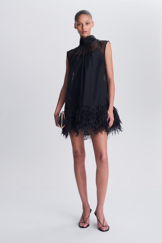 Shirya Featherlike Organza Mini Dress