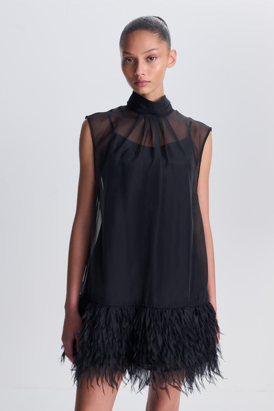 Shirya Featherlike Organza Mini Dress