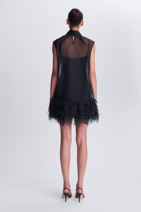 Shirya Featherlike Organza Mini Dress