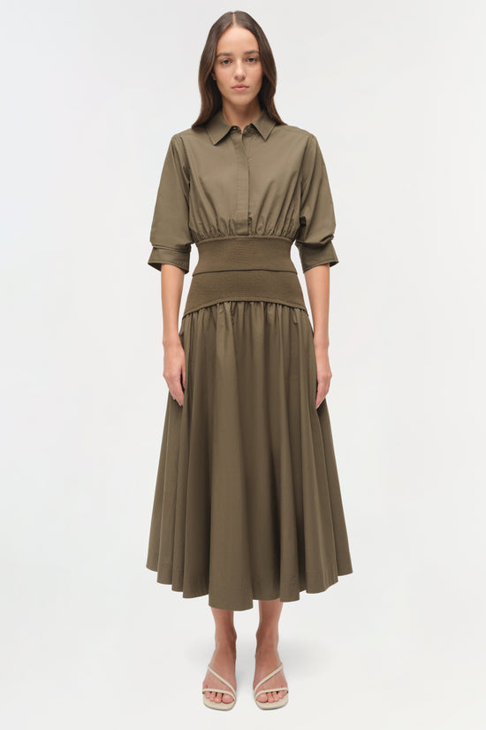 Ovie Knit Cotton Midi Skirt