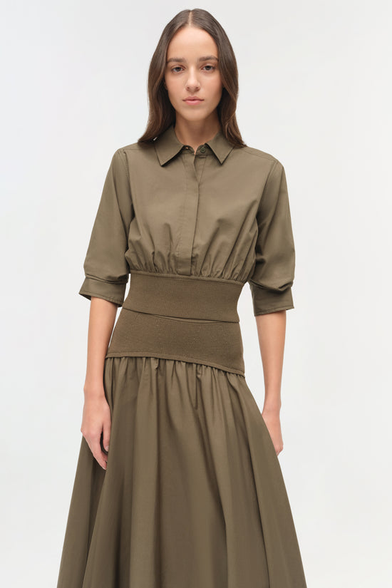 Ovie Knit Cotton Midi Skirt