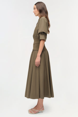 Ovie Knit Cotton Midi Skirt