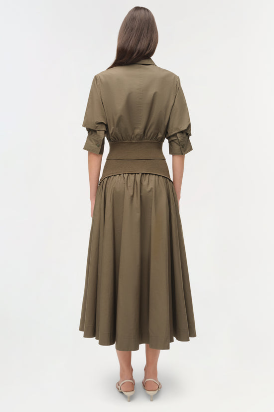 Ovie Knit Cotton Midi Skirt