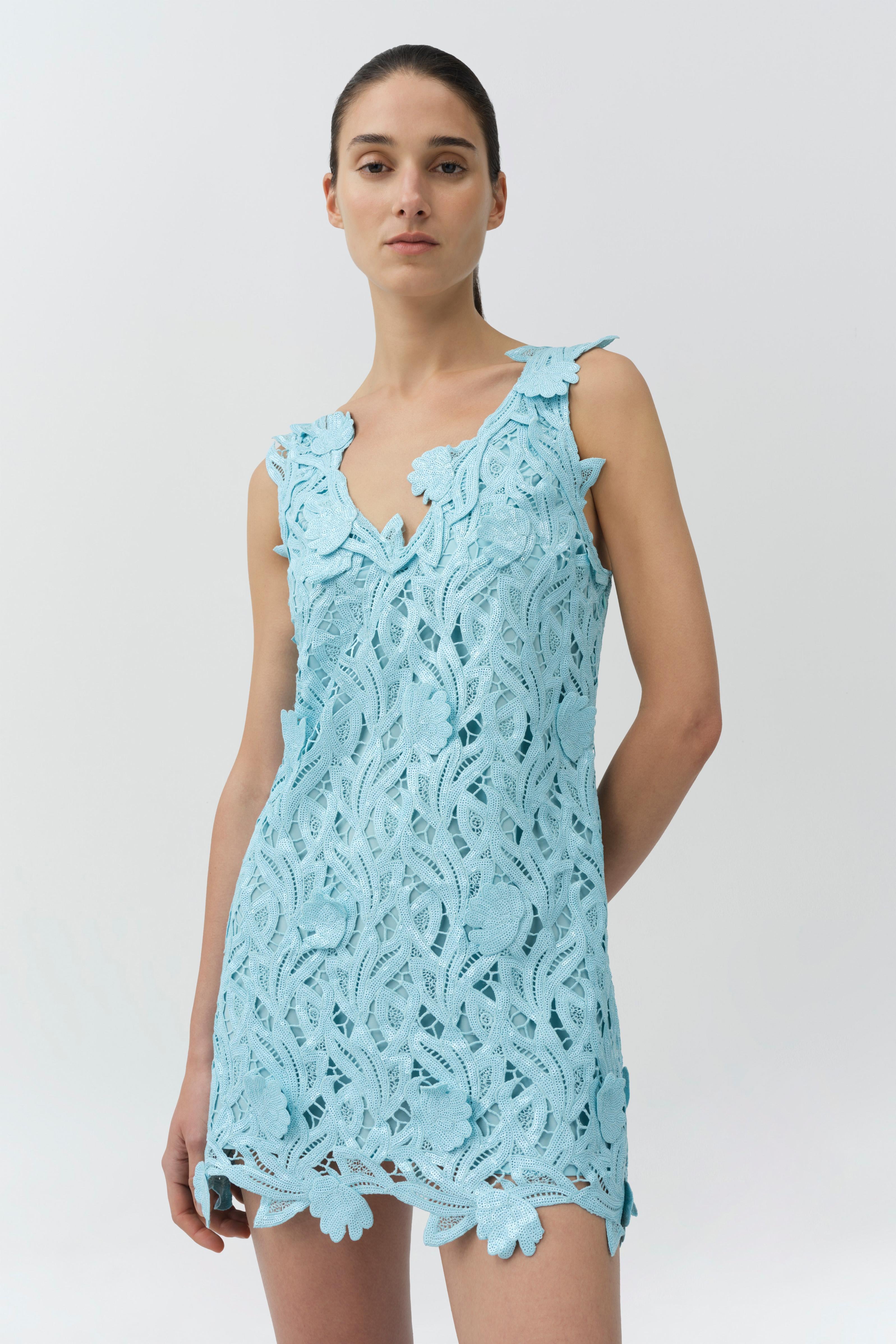 SIMKHAI Raina Mini Dress in Baby Blue - Size 0 SIMKHAI Raina Mini Dress in Baby Blue - Size 0