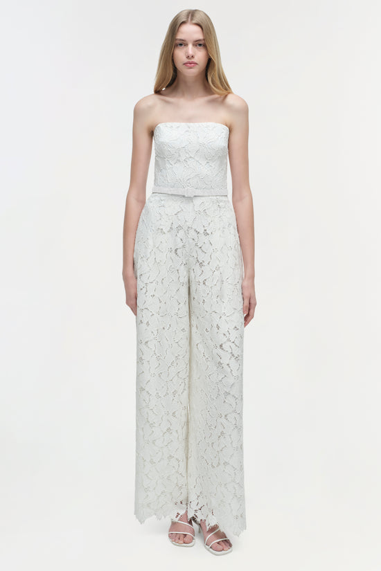 Rebecca Lace Strapless Jumpsuit