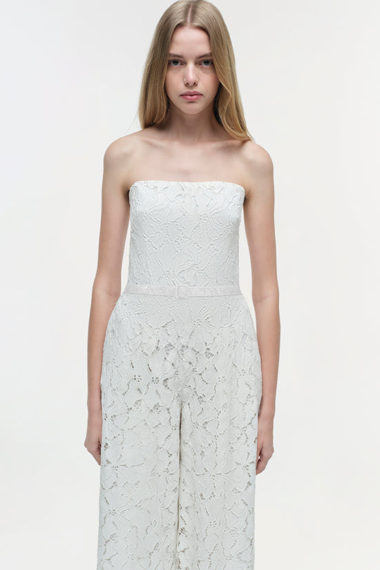 Rebecca Lace Strapless Jumpsuit