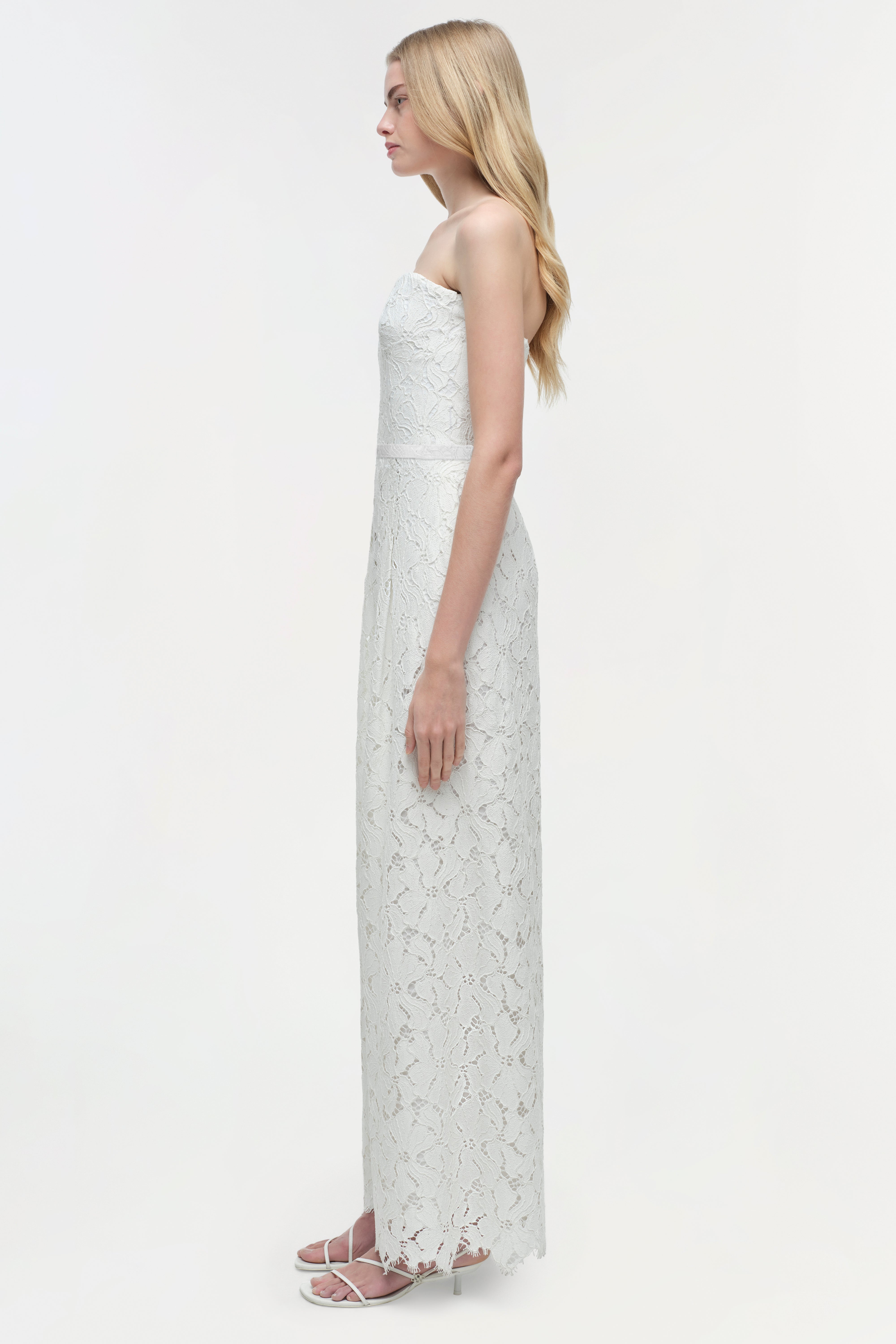 Rebecca Lace Strapless Jumpsuit SIMKHAI Rebecca Lace Strapless Jumpsuit SIMKHAI