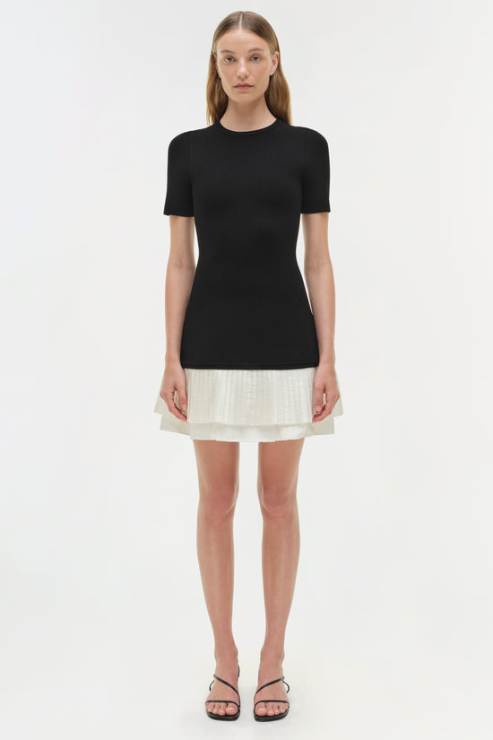 Lorin Taffeta Knit Midi Dress