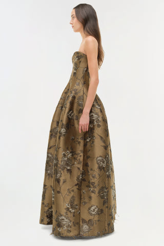Elaria Jacquard Bustier Gown