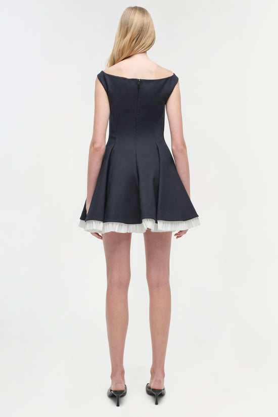 Dorothie Pleated Combo Mini Dress