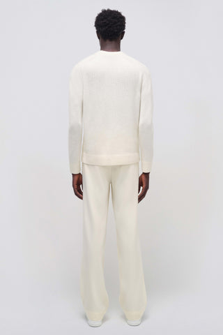 Ivory Carlton Long Sleeve Crewneck Sweater - SIMKHAI