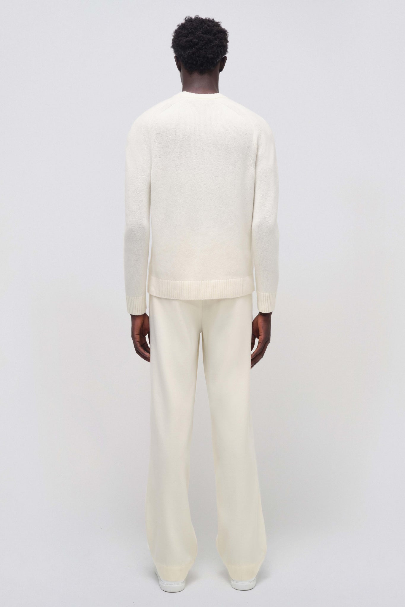 Ivory Carlton Long Sleeve Crewneck Sweater - SIMKHAI