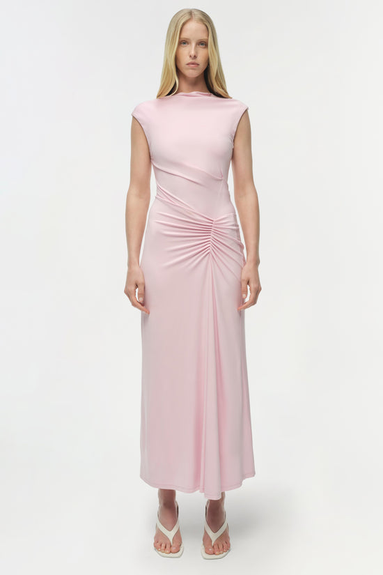 Acacia Draped Jersey Midi Dress