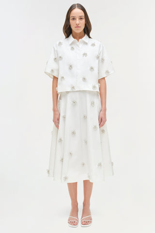 Novanna Embellished Midi Skirt