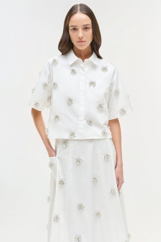 Cosmo Embellished Camp Shirt