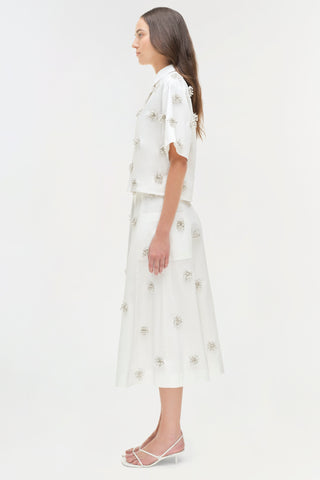 Novanna Embellished Midi Skirt
