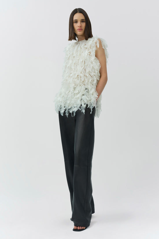 Fei Feathery Satin Top