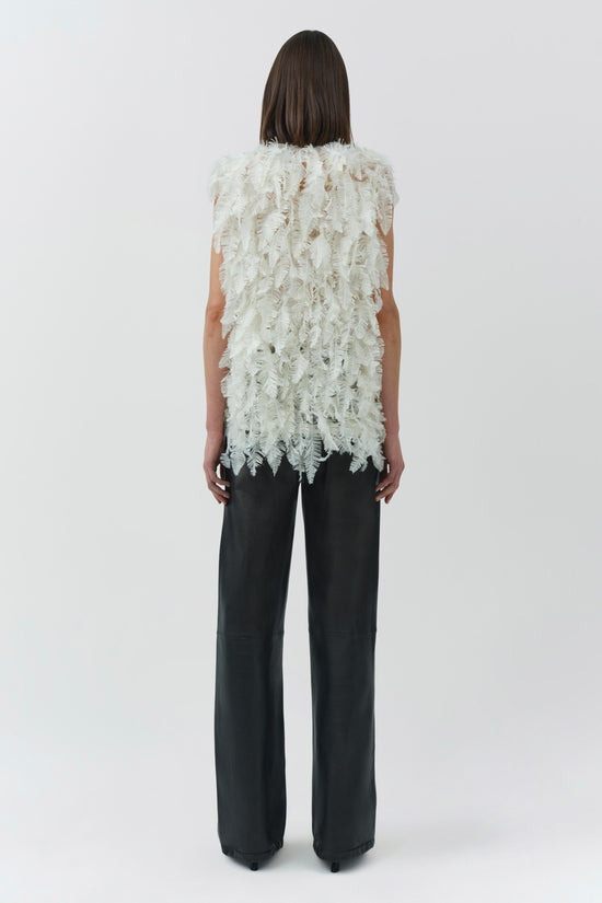 Fei Feathery Satin Top