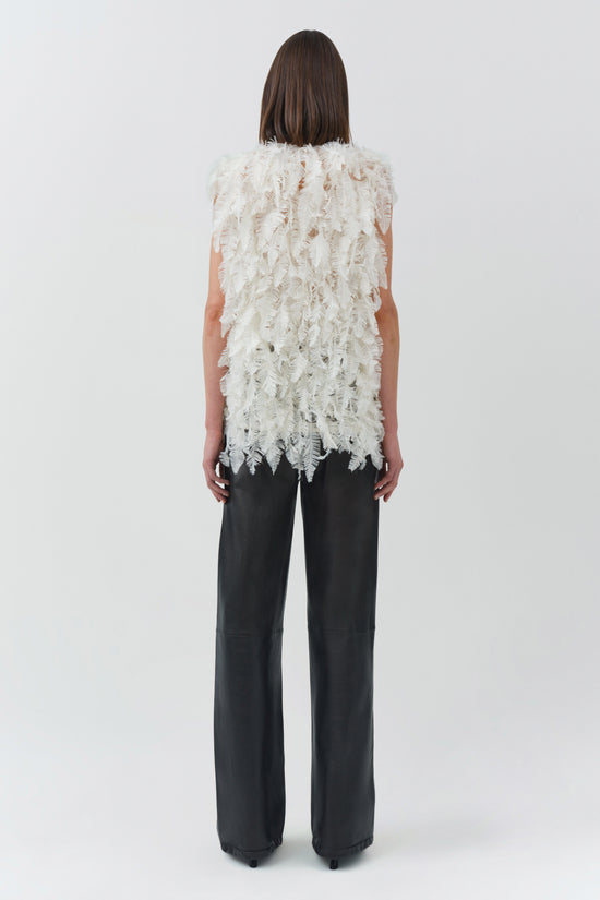 Fei Feathery Satin Top