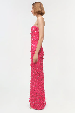 Serafina Strapless Embellished Gown