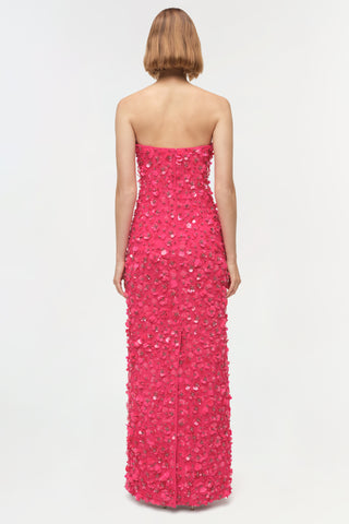 Serafina Strapless Embellished Gown
