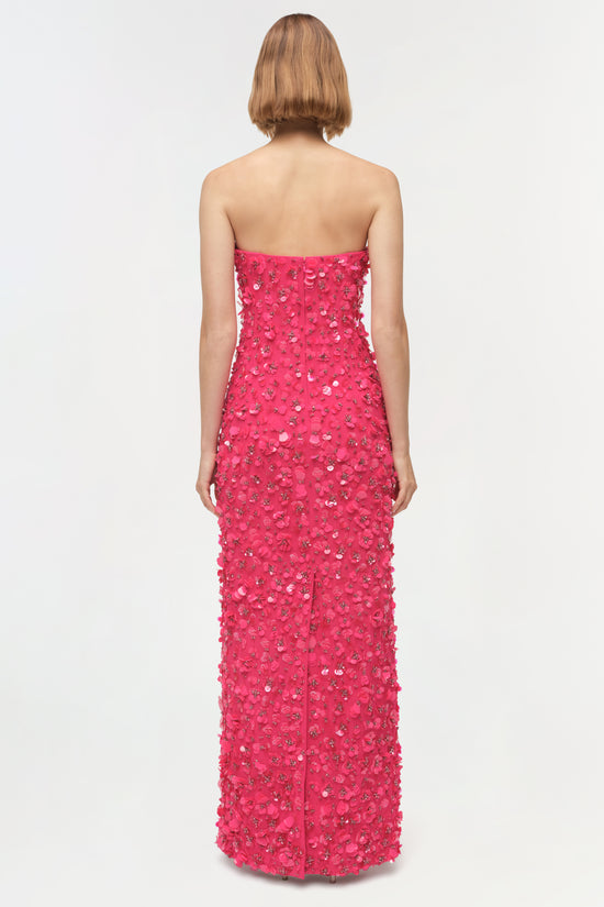 Serafina Strapless Embellished Gown