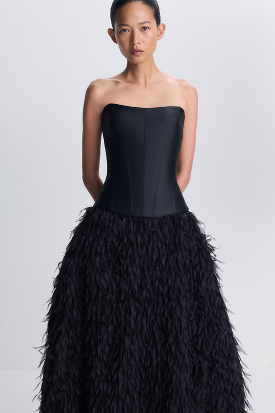 Leanna Featherlike Organza Gown