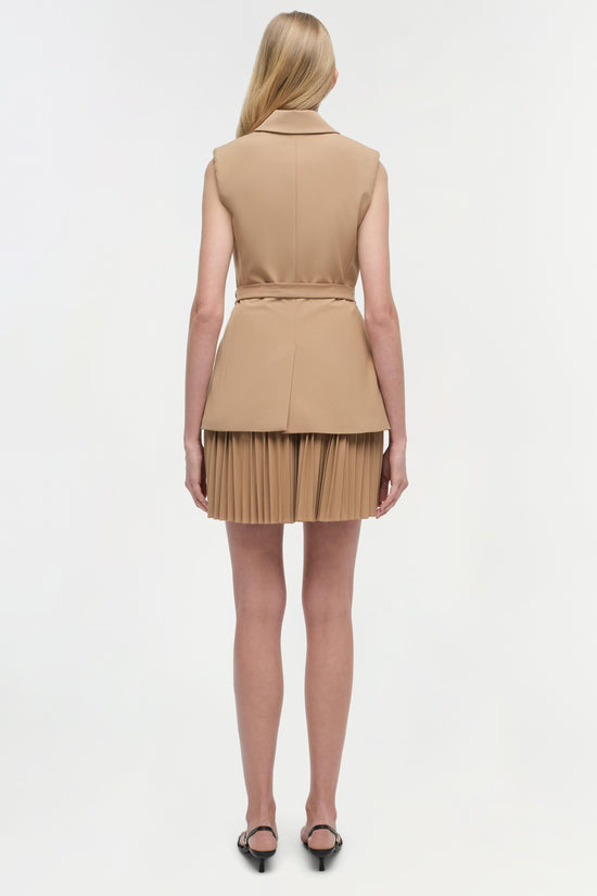 Eman Pleated Mini Dress