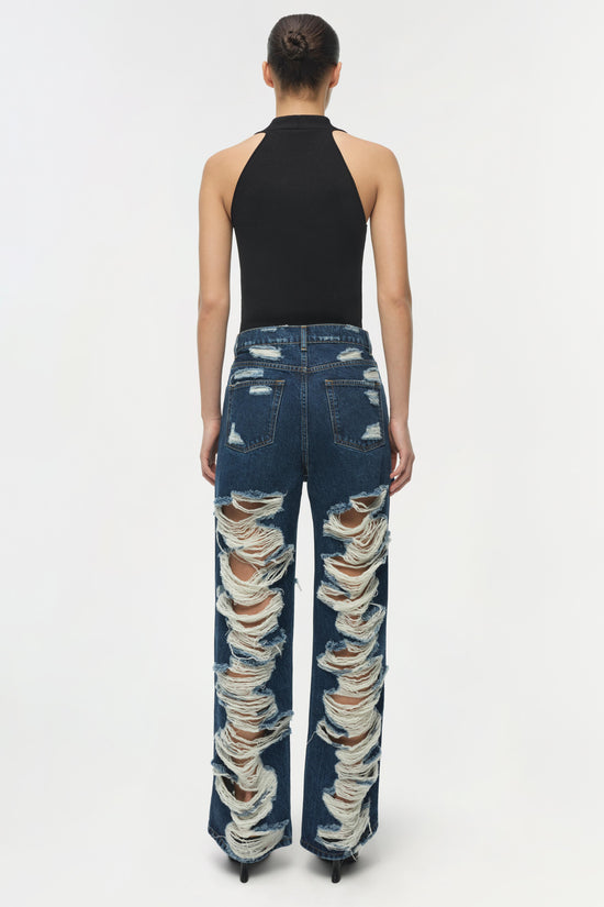 Erie High Waist Distressed Denim Pant