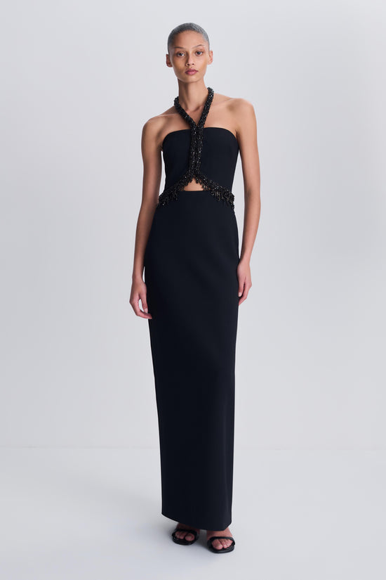 Zoriel Embellished Halter Gown
