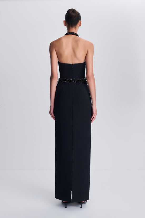 Zoriel Embellished Halter Gown