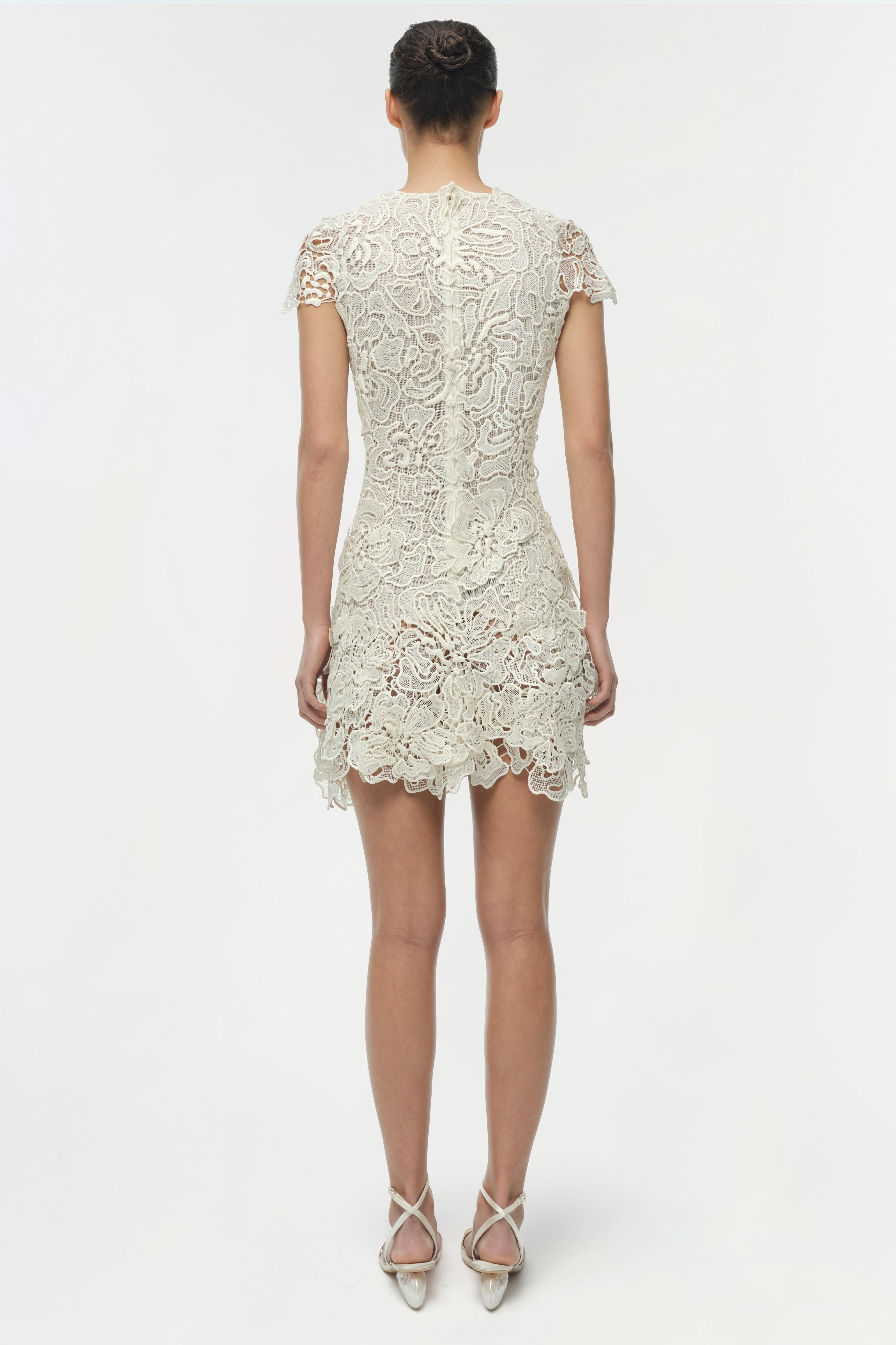SIMKHAI Women's Novelle Lace Mini Dress - White