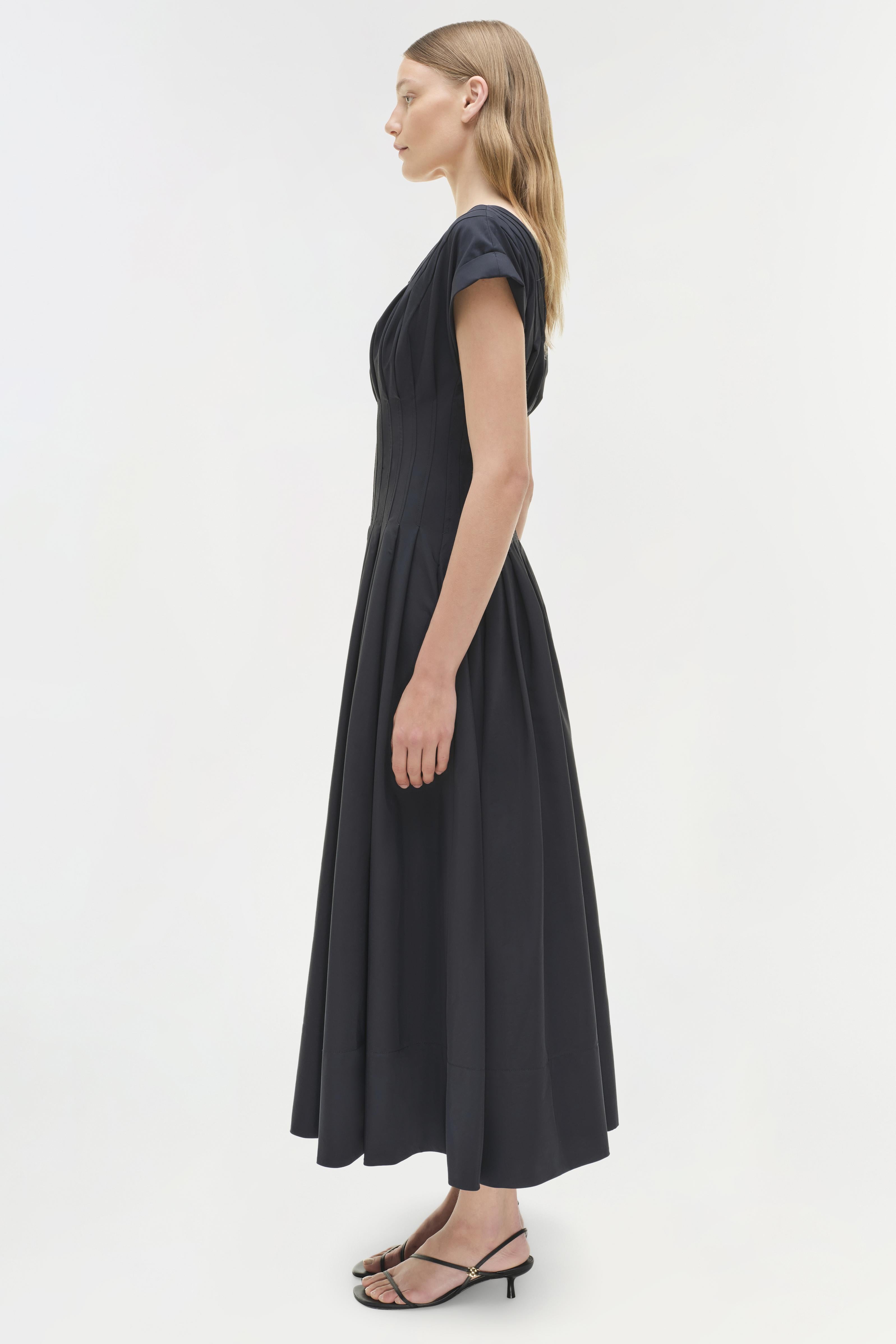 black cotton midi dress Nina Cotton Midi Dress – SIMKHAI
