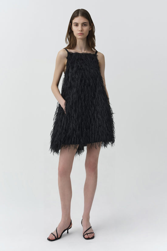 Kalla Fringe Jacquard Mini Dress