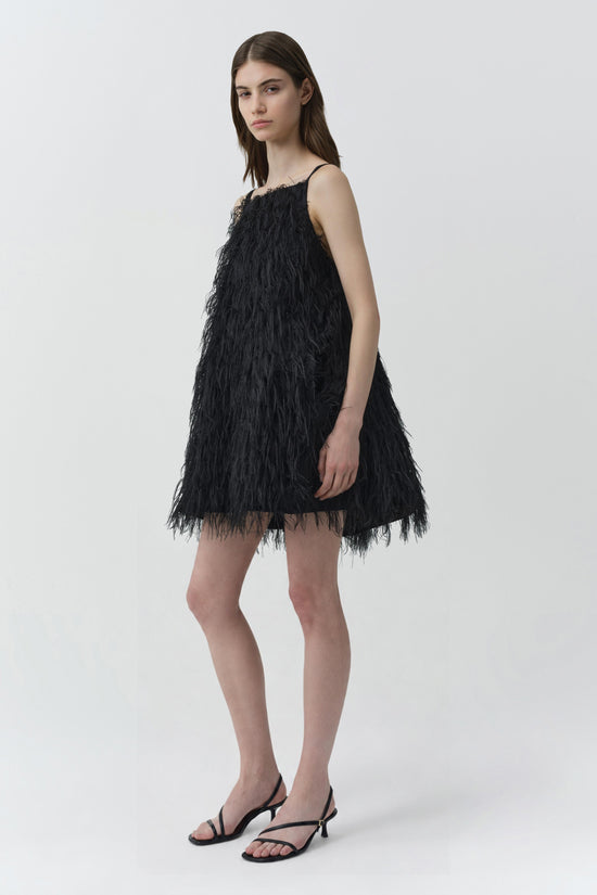 Kalla Fringe Jacquard Mini Dress
