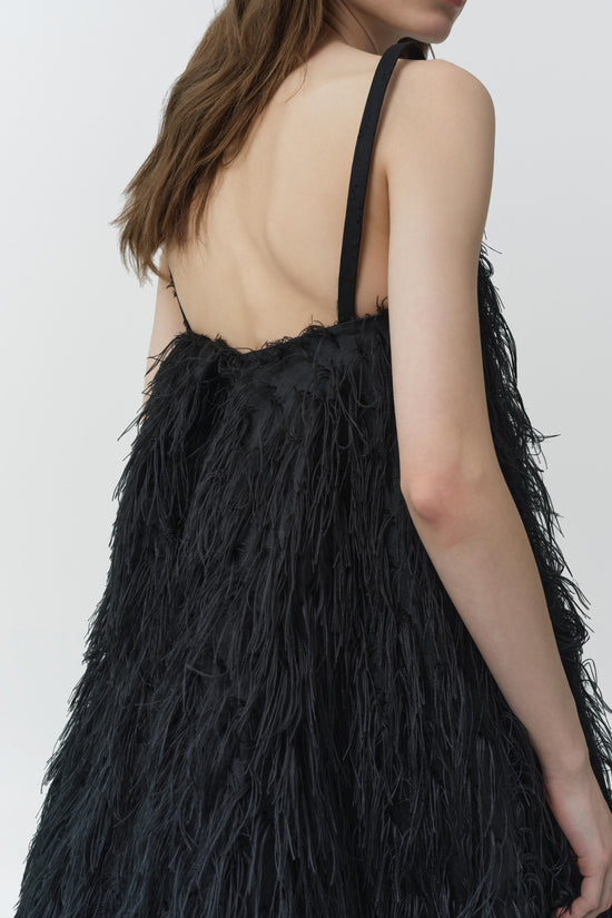Kalla Fringe Jacquard Mini Dress