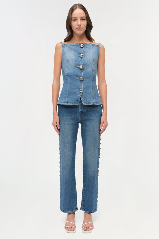 Amelia Studded Denim High Rise