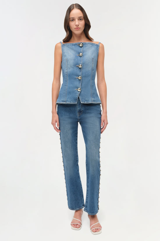 Amelia Studded Denim High Rise