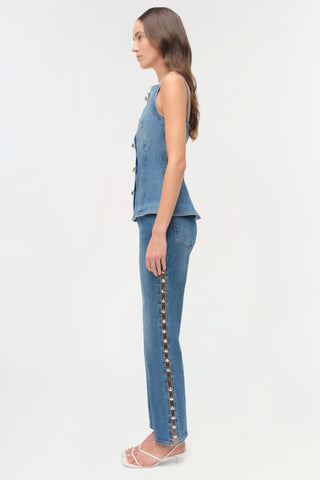 Amelia Studded Denim High Rise