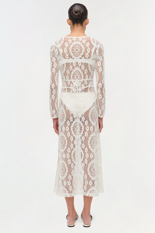 Hawthorne Lace Up Midi Dress