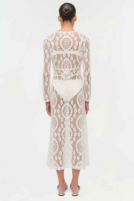 Hawthorne Lace Up Midi Dress