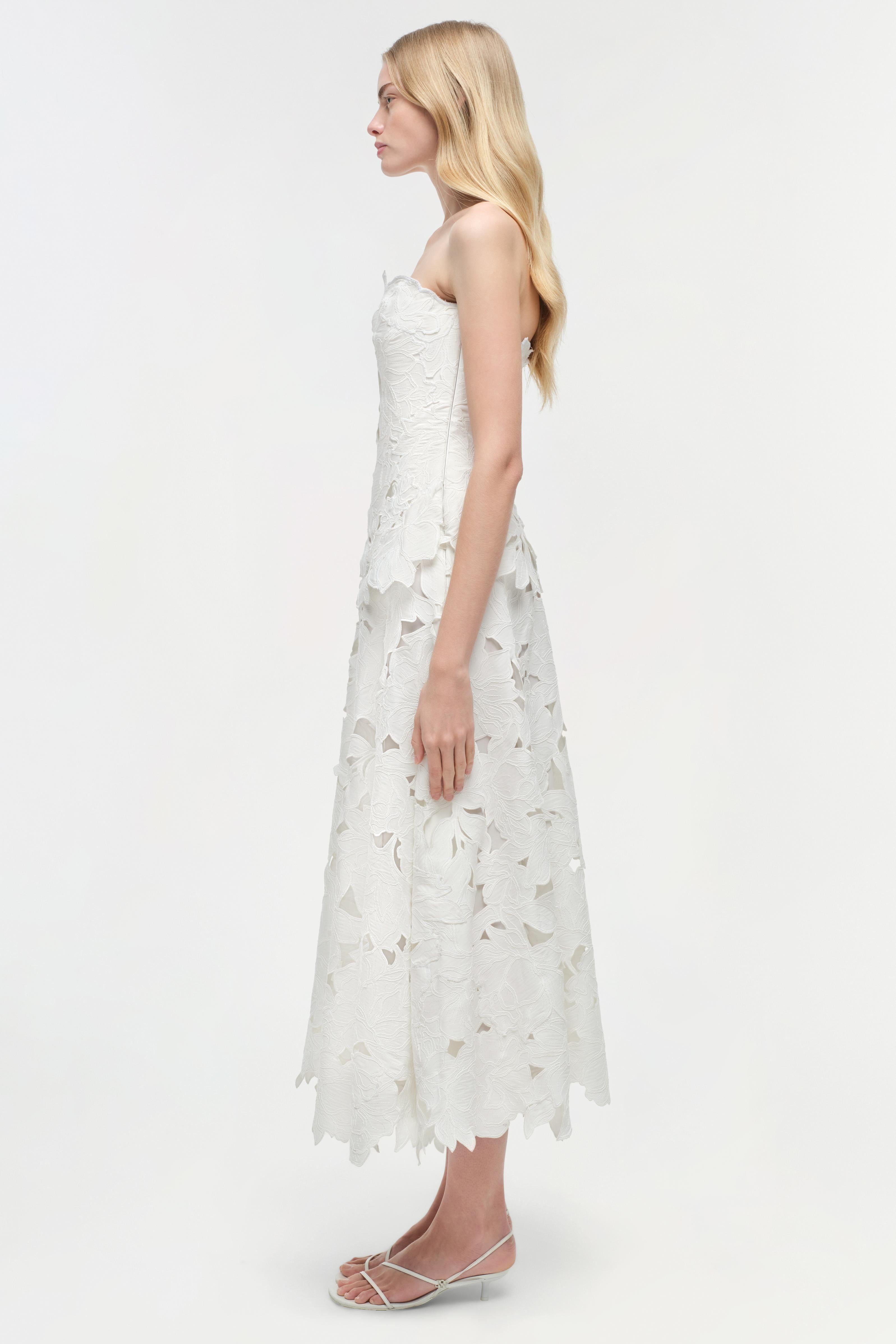 Audrey Embroidered Midi Dress SIMKHAI Audrey Embroidered Midi Dress SIMKHAI