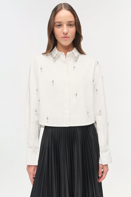 Renata Embellished Cotton Shirt