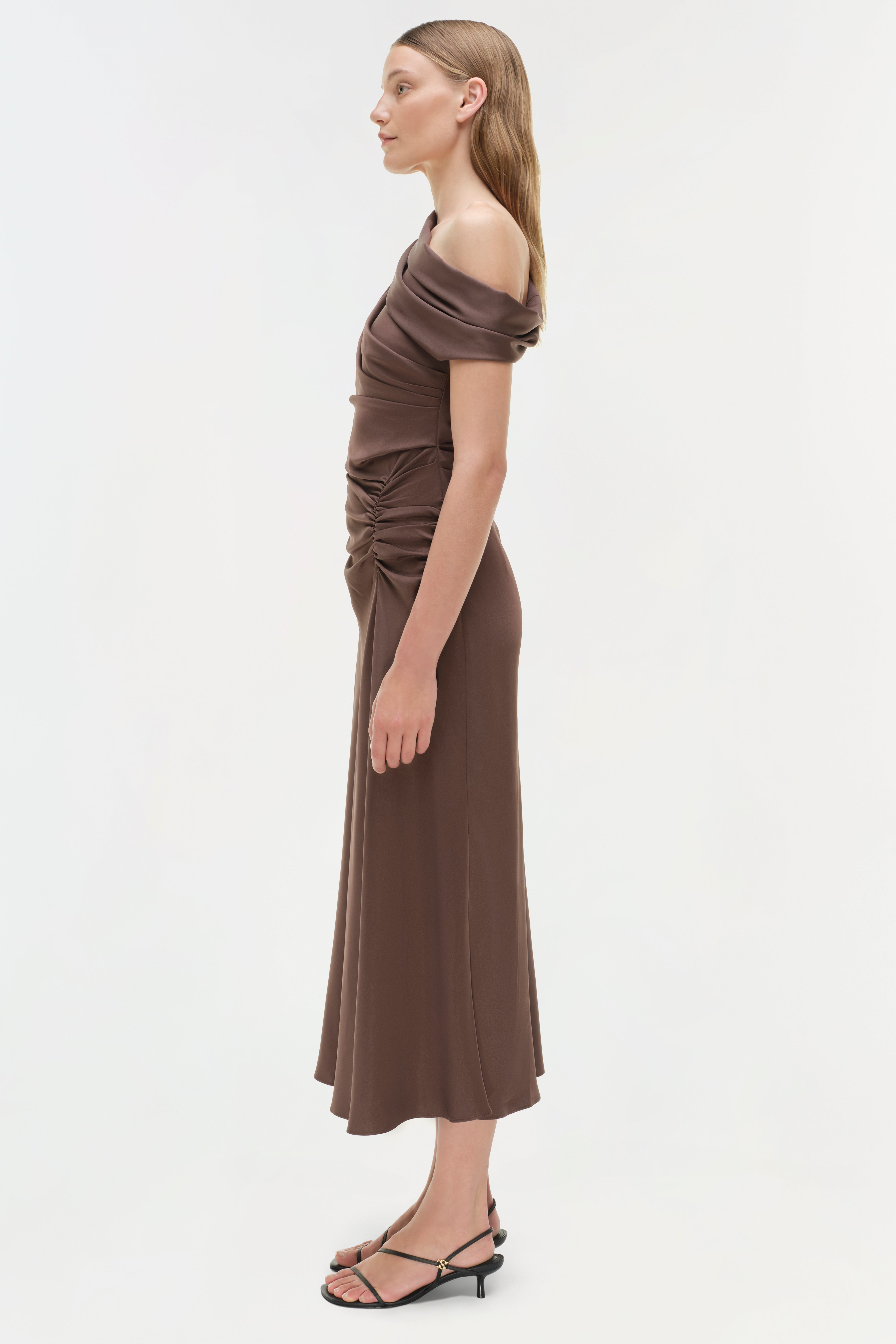 Joanna Satin Midi Dress SIMKHAI Joanna Satin Midi Dress SIMKHAI