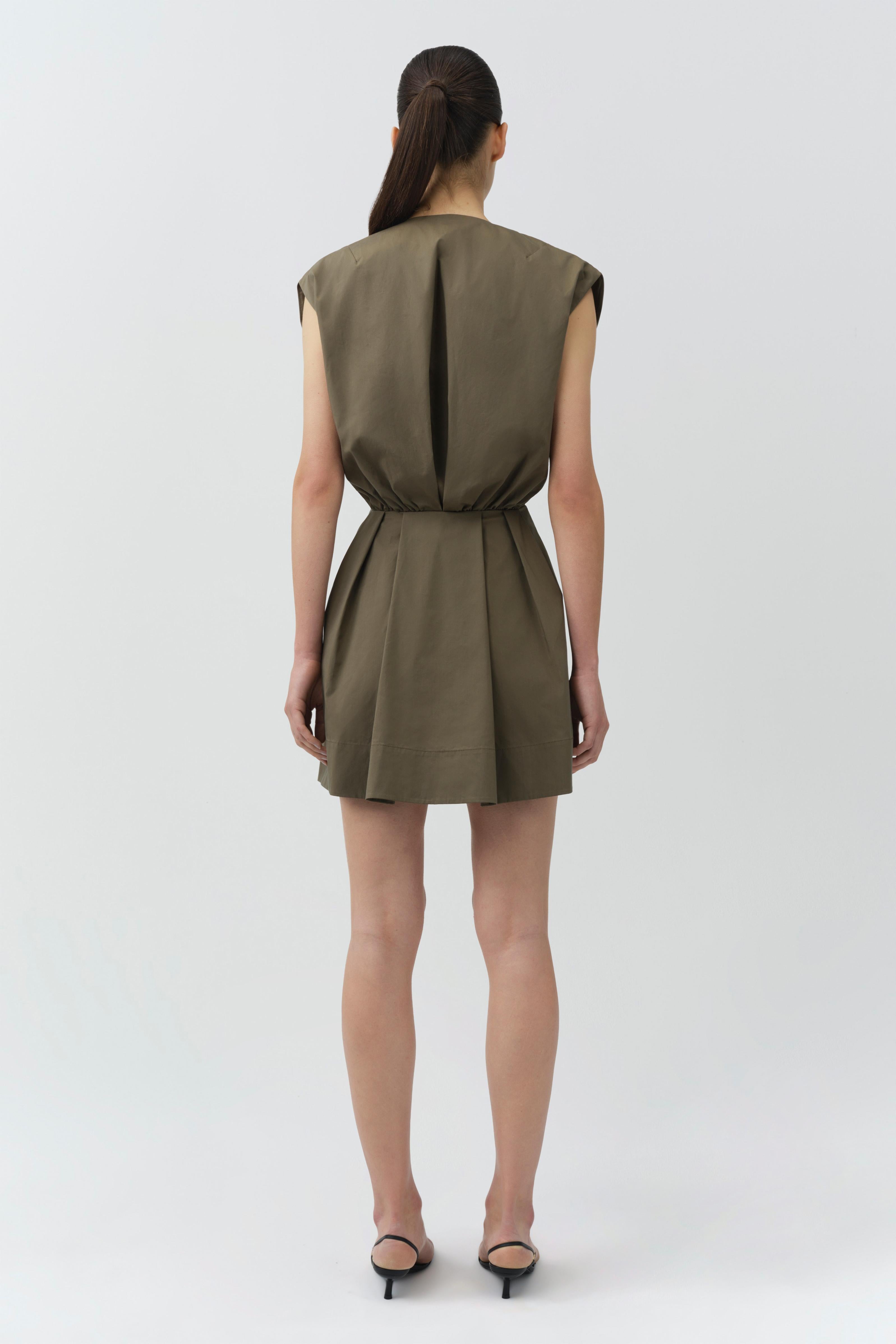 SIMKHAI Sefi Cotton Blend Mini Dress - Sea Turtle