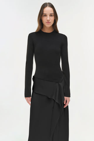 Ornella Knit Satin Midi Dress