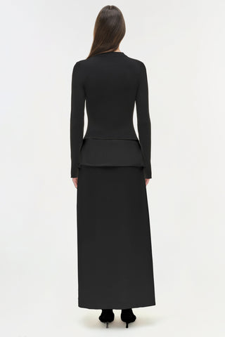 Ornella Knit Satin Midi Dress